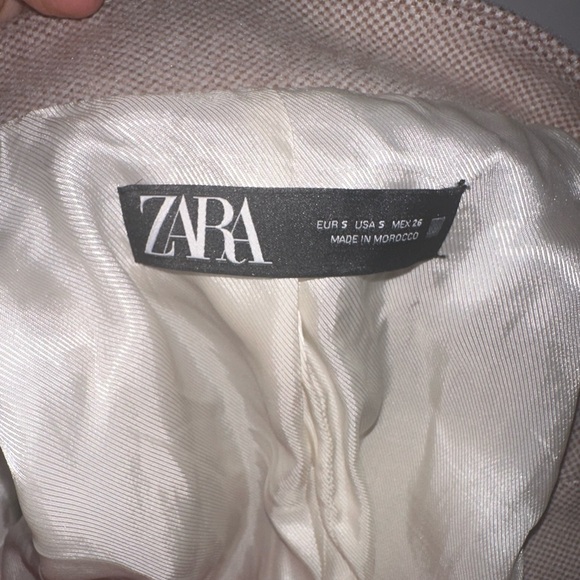 Zara Pink lapel Frock Coat Size S - Picture 11 of 12